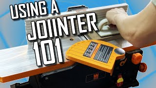 How to use a Jointer 101  Mill Wood Down to Perfect Square [upl. by Nnyw]