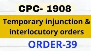 Legal issues in Temporary injunction and interlocutory Orders in Civil Litigation [upl. by Rimma]