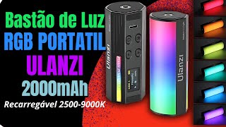 Mini Bastão de Luz 360° RGB Portátil  ULANZI  Recarregável  2000mAh 25009000K  Dimerizável [upl. by Anihsak121]