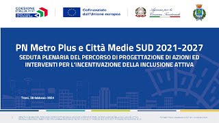 PN Metro Plus e Città Medie SUD 20212027  TRANI [upl. by Buford54]