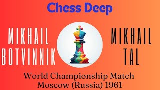 Mikhail Botvinnik vs Mikhail Tal World Championship Match Moscow Russia 1961 [upl. by Anual]