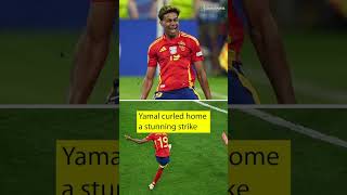 LAMINE YAMAL BECOMES YOUNGEST GOALSCORER IN EURO HISTORY lamineyamal euro2024 france spain [upl. by Riocard]