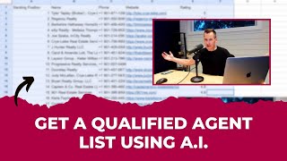 How to Get a Qualified Agent List in Your Local Marketplace For FREE Using Artificial Intelligence 🤖 [upl. by Pessa]