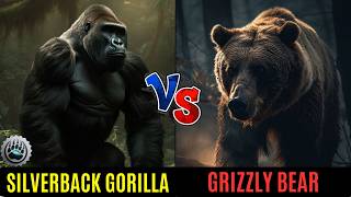 Grizzly Bear vs Silverback Gorilla Strength Showdown [upl. by Nnail]