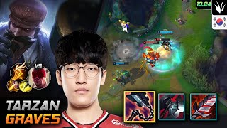 Tarzan Graves Jungle Build Goredrinker Fleet Footwork  LOL KR Challenger Patch 1324 [upl. by Aihsyak]