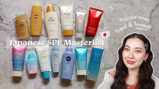 Japanese Sunscreen Review ☀️ Most popular JSPFs tried and tested [upl. by Ainig]