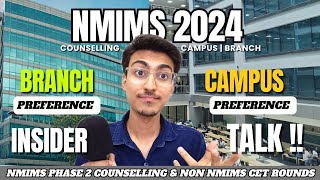 NMIMS Mumbai  Campus amp Branch Preference  Phase 2 Counselling  Non CET Rounds  MHT CET 2024 [upl. by Annaitsirhc]