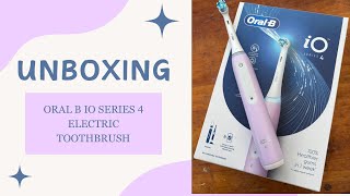 🪥 🦷 Oral B iO Series 4 Electric Toothbrush Unboxing  Lavender [upl. by Zebadiah]