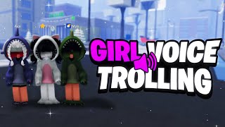 GIRL VOICE TROLLING in DA HOOD Voice Chat HILARIOUS🤣 [upl. by Rumery464]