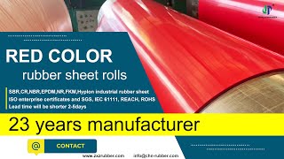 red color rubber sheet SBR Natural rubber roll manufacturer [upl. by Standish]