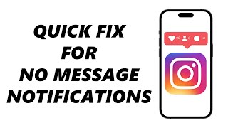 Not Getting Instagram Message Notifications  Quick Fix [upl. by Douty]