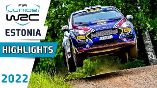 WRC Rally Highlights  WRC Rally Estonia 2022  Junior WRC Final Results [upl. by Barclay934]