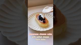 Japanese cheesecake with salted brown sugar cheesefoam musttry dessert [upl. by Essyle253]