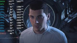 Mass Effect Andromeda AMD Ryzen 5 2500U Vega 8 HP Envy x360 Gameplay Benchmark [upl. by Madalena]