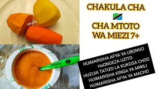 CHAKULA CHA KITANZANIA CHA MTOTO WA MIEZI 7 KINACHOIMARISHA AFYA \\BABY FOOD FOR 7MONTHS BABY [upl. by Aierbma392]