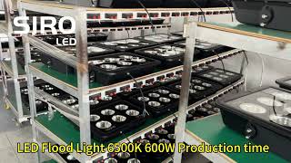 Led Flood COB Light 600w Production Time [upl. by Wahkuna]