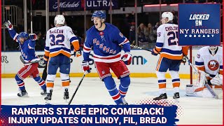 Rangers stage EPIC comeback to defeat Islanders What’s the latest on Lindgren Panarin and Chytil [upl. by Loralie]