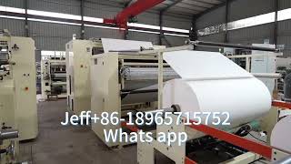 Automatic N folded hand towel paper gluing lamination packing machine line [upl. by Ydarg]