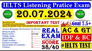 IELTS Listening Practice Test 2024 With Answers  Real Exam 20072024 [upl. by Eceined]