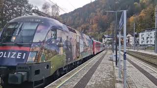 Einfahrt des Schnellzug 19164164 quotTransalpinquot am 01112023 in Zell am See [upl. by Gnilsia]