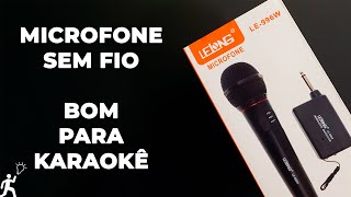 MICROFONE SEM FIO PARA KARAOKÊ LELONG [upl. by Trelu231]