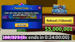 NOVO CÓDIGO  32 CÓDIGOS DE 2X XP BELI E RESET NO BLOX FRUITS 2024  blox fruit codes [upl. by Ardyce]