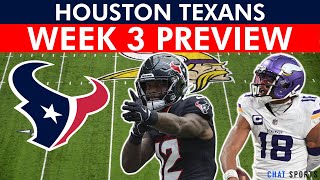 How The Texans Can DESTROY The Minnesota Vikings Houston Texans Week 3 Preview [upl. by Cordy337]