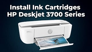 HP Deskjet 3700 Series 3772 How to Install Ink Cartridges Step By Step [upl. by Aelyk]