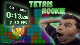 TRYING to TAKE TOP 1 in TETRIO  How NEWIBIEs SEE TETRIS [upl. by Emmer602]