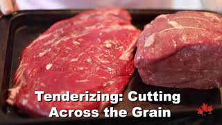 Tenderizing Cutting Across the Grain [upl. by Huntlee]