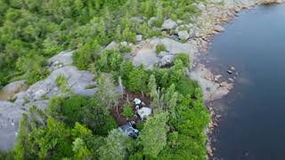 Tumbledown Mountain Hike and Camp Maine Drone Footage [upl. by Azyl567]