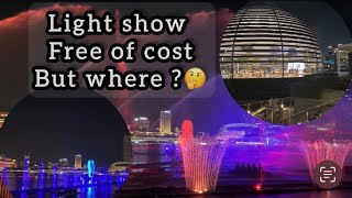 famous water and light show in Singapore 🇸🇬 reshusharmaofficial marinabaysandssingapore [upl. by Styles6]