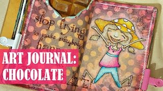 Art journal Chocolate  Арт журнал Шоколад [upl. by Ettenahs]