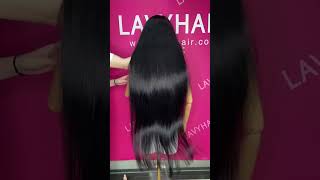 Lavyhair 200 density 55 closure wig 1 Jet black color 40 inch long hair lavyhair lacewig [upl. by Dranrev]