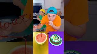 Monsters university vs watermelon juice ice cream challenge 🍨funny shorts by Ethan Funny Family [upl. by Risser7]