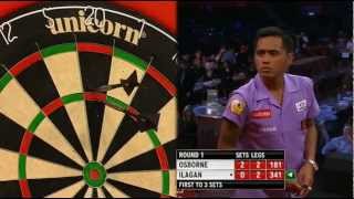 Osborne v Ilagan  44  Round One  World Darts Championship 2013 [upl. by Pacorro]