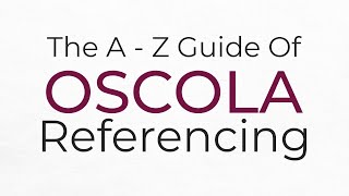 What is OSCOLA Referencing Style A Simple Referencing Guide [upl. by Mancino409]