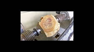 Woodturning  Christmas toy made from a piece of pine wood woodturning woodworking wood diy [upl. by Anitnamaid855]