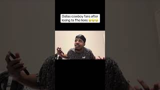 Dallas cowboy fans after losing to the lions😂😂… dallascowboys detroitlions comedy nfl [upl. by Nashner]