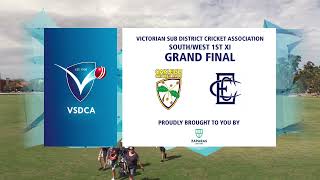 VSDCA Grand Final  SouthWest 1st XI  Oakleigh CC vs Elsternwick CC  Day 1 Session 1 [upl. by Gittle]