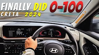 Finally did 0 to 100 on all new Creta 2024 Facelift  Creta Nexon Road Chase [upl. by Pellikka]