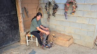 Arreglando las mojadillas de las burras artesanía rural [upl. by Manfred]