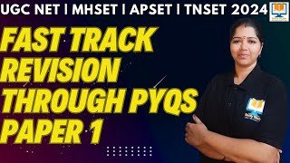 FAST TRACK Revision through PYQsUGC NET Paper 1  MH SET  TN SET  AP SET in English ugcnet [upl. by Eceined608]