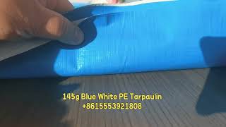 4x5m Blue White China PE Tarpaulin Sheet Cover Factory [upl. by Spense]