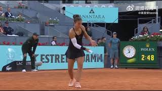 Underarm serve on match point Sara Errani vs Caroline Wozniacki [upl. by Bowler]