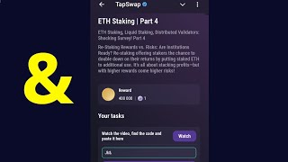 ETH Staking  Part 4  Tapswap Code [upl. by Arabel]