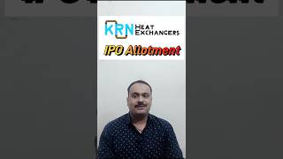 KRN Heat Exchanger IPO Allotment Date krn krnheatexchanger ipo ipoallotmentstatus ipoallotment [upl. by Fariss]