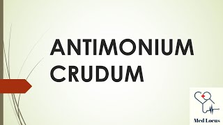 Essence of Antimonium Crudum [upl. by Sheline]