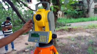 How to start using the total station Trimble model more effectively in hindi [upl. by Hsemin998]