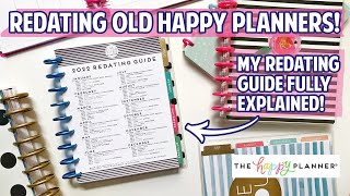 easy REDATING GUIDE reusing old The Happy Planner how to redate  example frankenplanner tutorial [upl. by Cosette]